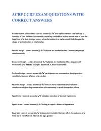 ACRP CCRP Exam Prep: Clinical Research Questions and Answers