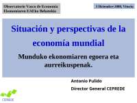 Situación y perspectivas de la economía mundial  Munduko ekonomiaren egoera eta aurreikusp