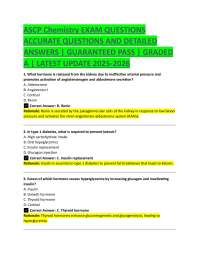 ASCP Chemistry Exam: Diabetes and Glucose Testing Q&A