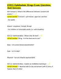 Ophthalmic Drugs Exam Questions and Answers: A Comprehensive Study Guide