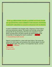 Heart Failure Nursing: Exam Q&A for Med-Surg
