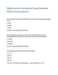 Mold Assessor Technician Exam: Q&A Guide for Texas Regulations