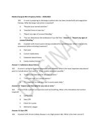 Medical-Surgical Nursing Practice Questions and Answers for RNs