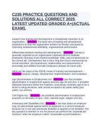 Training and Development: Practice Questions and Solutions
