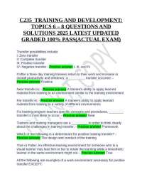Training and Development Q&A: Transfer, Learning, and Evaluation