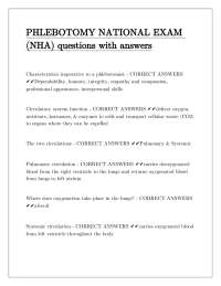 Phlebotomy NHA Exam Q&A: Comprehensive Study Guide