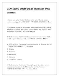 CON1100V Study Guide: Contract Management Questions and Answers