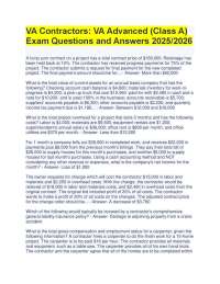 VA Contractors: VA Advanced (Class A)  Exam Questions and Answers 2025/2026