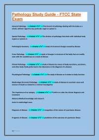 Pathology Study Guide - FTCC State Exam