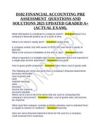 Financial Accounting Exam Questions and Solutions