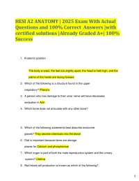 Anatomy Questions and Answers