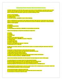 Nursing Exam Practice Questions: Critical Thinking and Communication