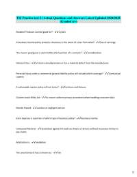 Insurance Exam Practice Questions and Answers 2024/2025
