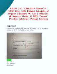 CHEM 219 / CHEM219 Module 5: (NEW 2025/ 2026 Update) 100% Correct - Portage Learning