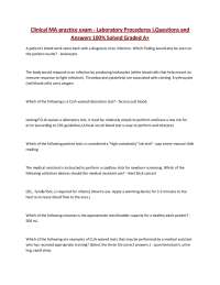 Clinical MA Practice Exam: Laboratory Procedures Q&A