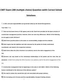 CMIT Exam (200 multiple choice) Question swith Correct Solved Solutions