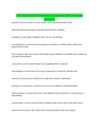 CASAS Vocabulary Practice Questions and Answers