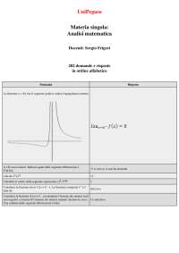 Analisi matematica - 202 domande e risposte