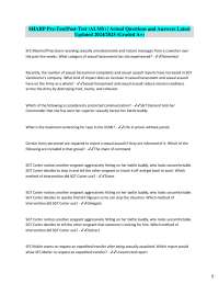 SHARP (ALMS) Practice Questions and Answers 2024/2025