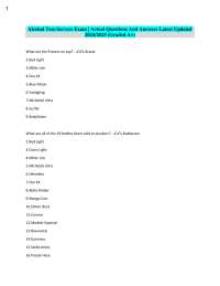 Alcohol Test Questions and Answers for Servers