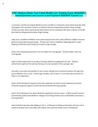 UHC Medicare Basics Exam Q&A (2024/2025): United Health Care Training