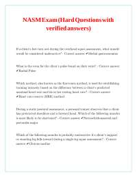 NASM Exam Prep: Fitness Assessment Questions and Answers