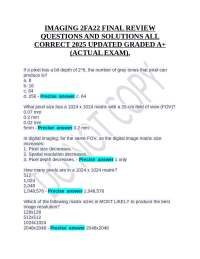Digital Imaging Principles: Q&A Review 2025