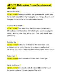 AFOQT: Helicopters Exam Questions and Answers