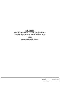 Paniere aggiornato 2025 DISCIPLINE DEMOETNOANTROPOLOGICHE prof.ssa Baccarini Barbara