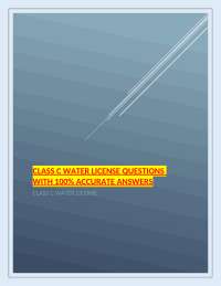 Class C Water License Exam Q&A: Ace Your Certification