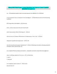 Sharp ESO Final Exam | Actual Questions and Answers Latest Updated  2024/2025 (Graded A+)