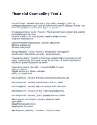 Financial Counseling Principles: Communication and Client Interaction