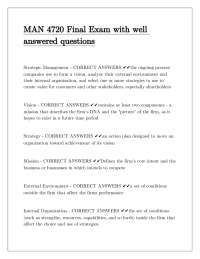 Strategic Management Exam Questions and Answers