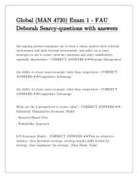 Global (MAN 4720) Exam 1 - FAU Deborah Searcy-questions with answers