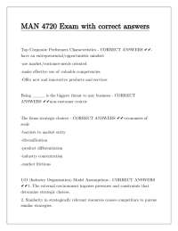 Strategic Management Exam Questions and Answers