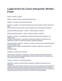 Legal Terminology for Court Interpreters: Exam Preparation Guide