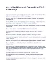 AFCPE Exam Prep: Financial Counseling Study Guide