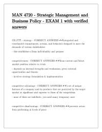 Strategic Management and Business Policy: Exam 1 Review
