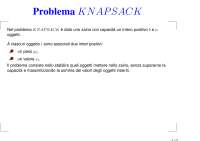 Branch and bound per problema dello zaino