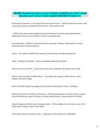 SHARP Foundation Course Study Guide: Latest Q&A 2024/2025