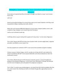 Midwifery Comprehensive Exam Questions with Accurate Answers