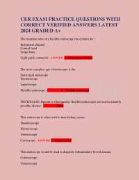 Endoscopy Practice Questions and Answers: Flexible Endoscopes and Reprocessing