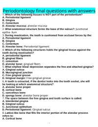Periodontology Exam Questions and Answers: Comprehensive Review