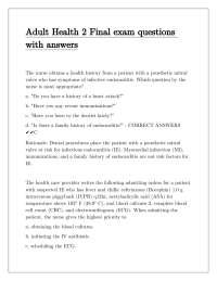 Adult Health Cardiology and Spinal Cord Injuries: Exam Q&A