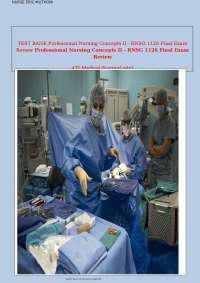 TEST BANK Professional Nursing Concepts II - RNSG 1126 Final Exam Review