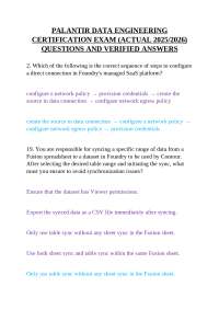 PALANTIR DATA ENGINEERING CERTIFICATION EXAM (ACTUAL 2025-2026) QUESTIONS AND VERIFIED ANS