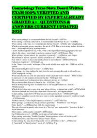 Cosmetology Texas State Board Exam Questions and Answers 2025