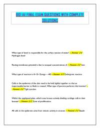BIO 141 Final Exam Questions and Solutions: Cell Biology, Anatomy, and Physiology