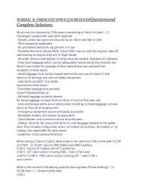 Cabin Crew Emergency Procedures Exam: Questions and Solutions