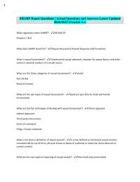 SHARP Board Questions | Actual Questions and Answers Latest Updated  2024/2025 (Graded A+)